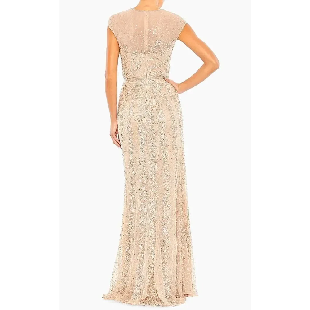 Mac Duggal Sleeveless Beaded & Sequined Gown - Size 2 - NWT - Picture 2 of 6